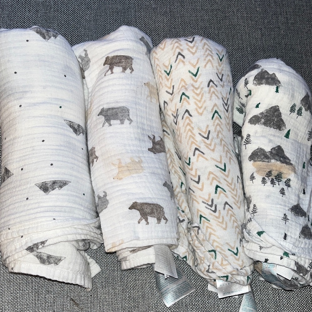 Set of 4 Aden + Anais Essentials Muslin Swaddles